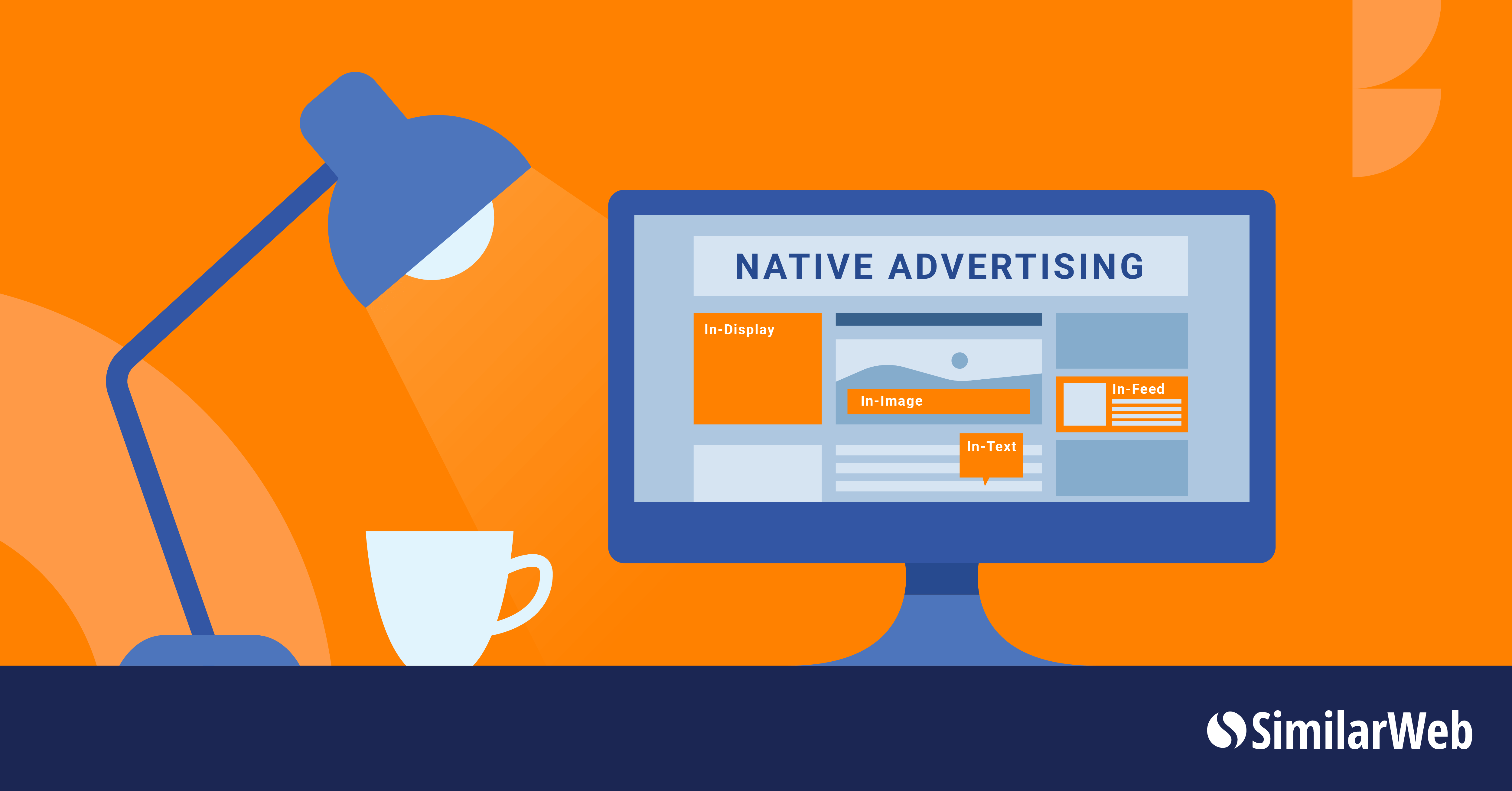 Illustration of native advertising on a computer