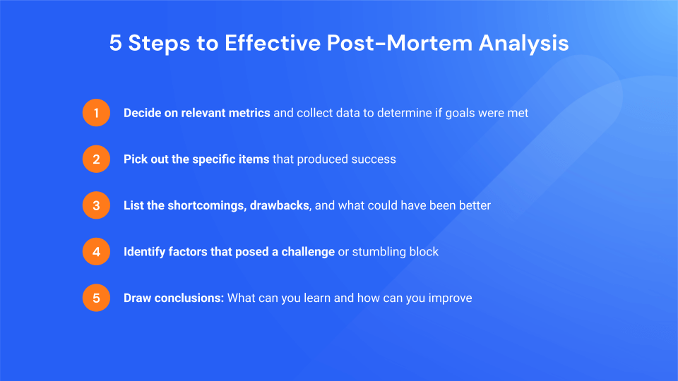 steps to post mortem analysis