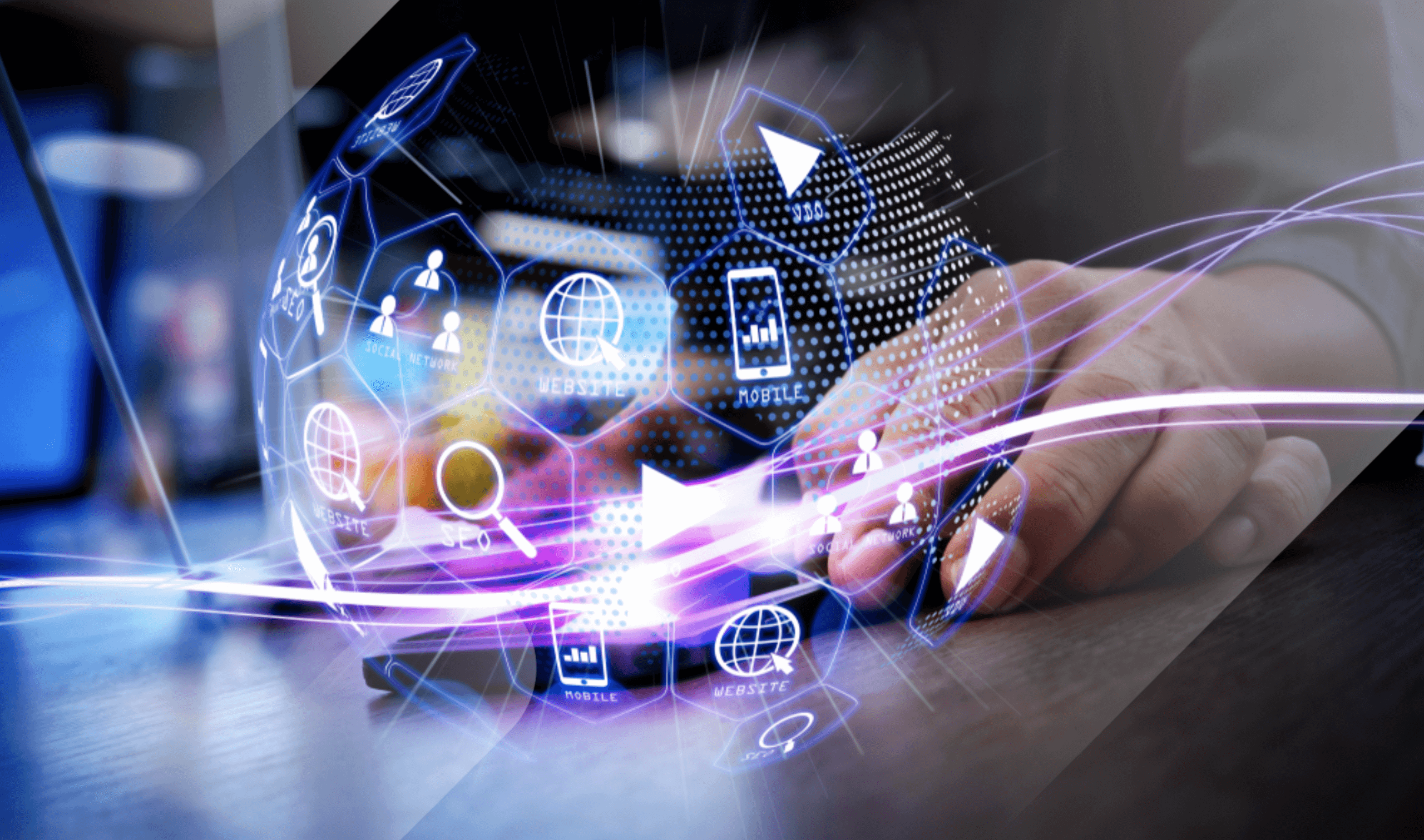 how to do affiliate marketing header image with digital globe connecting website, mobile, seo and networks