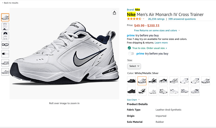Include brand name in listing title.