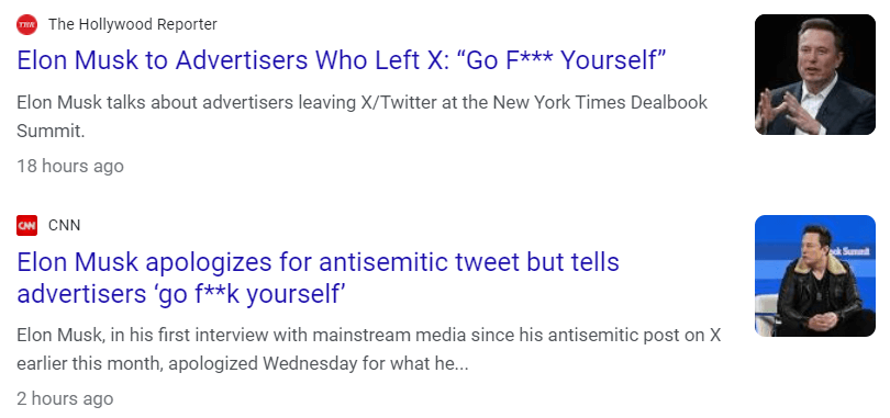 Elon Musk in the news