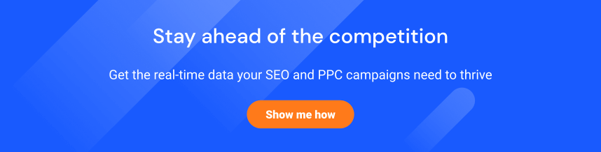 SEO and PPC real-time data banner