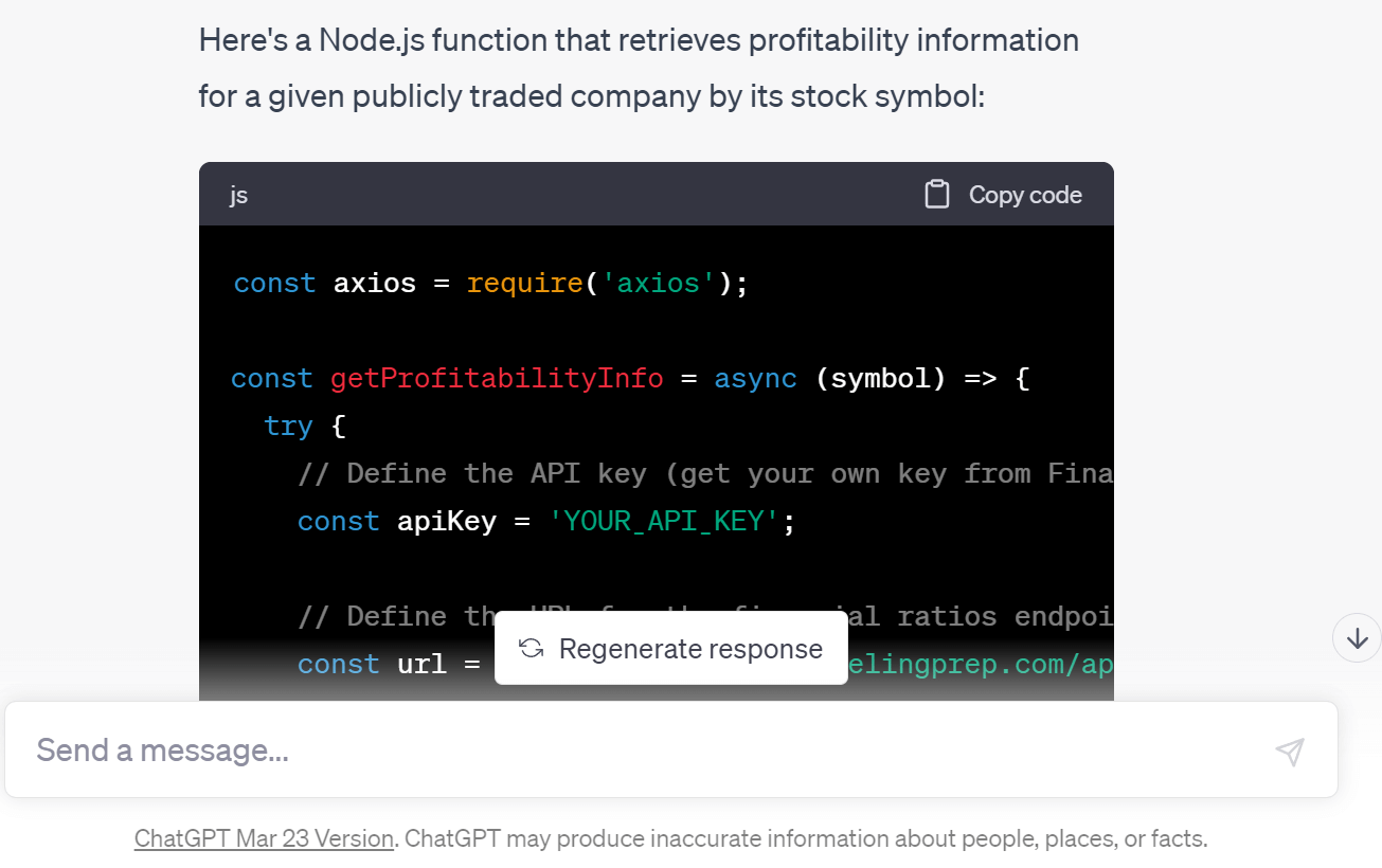 ChatGPT as a coding tool