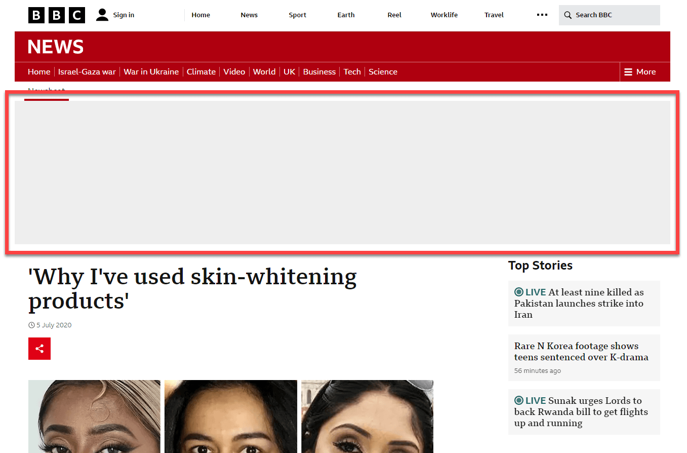 bbc.com has added a placeholder element