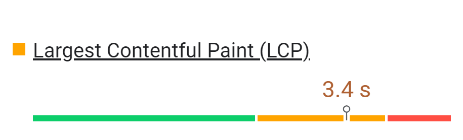 Largest contentful paint (LCP)