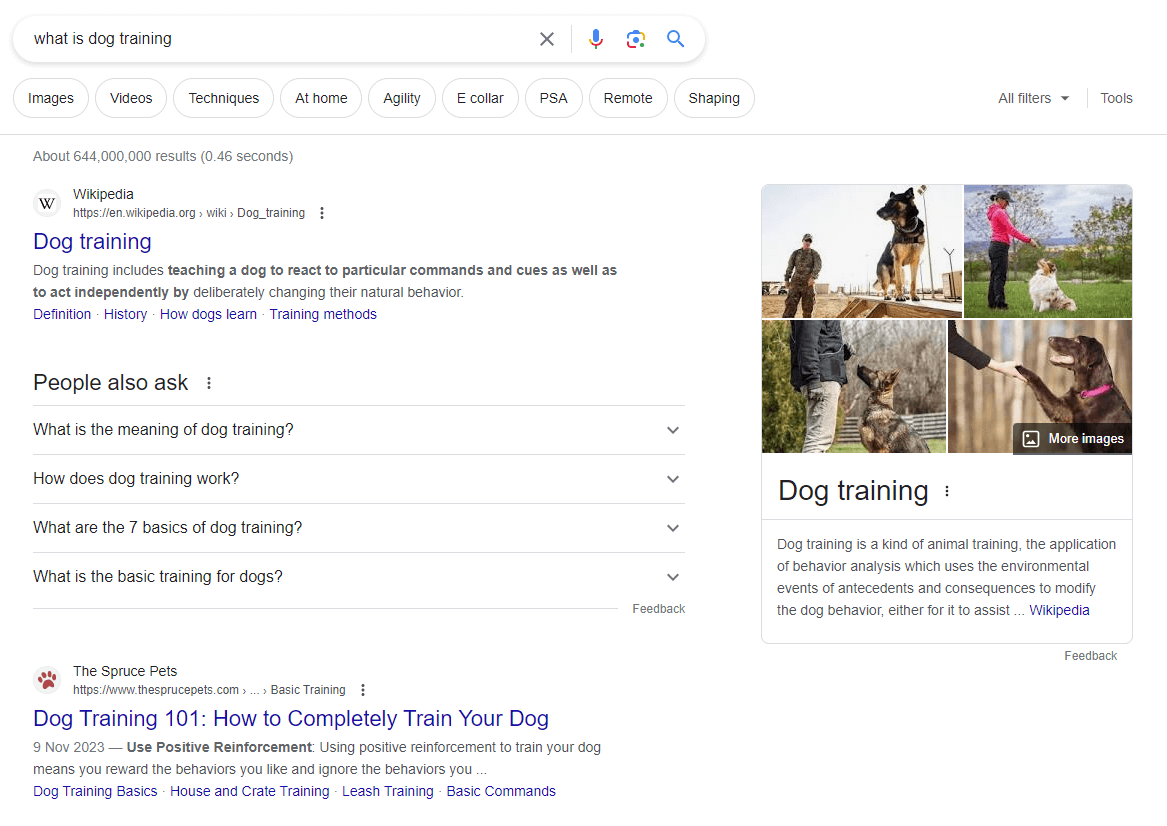 Wikipedia ranking at the top of Google