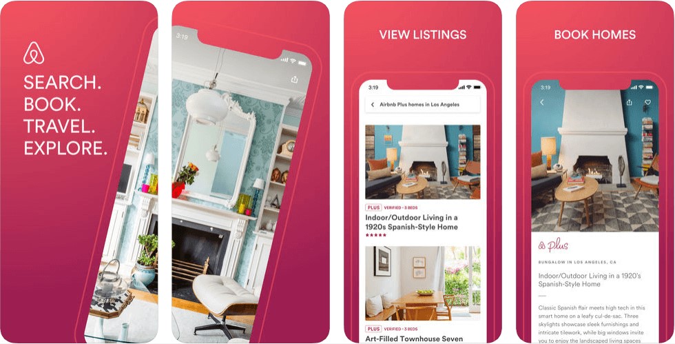 Airbnb App Store Layout
