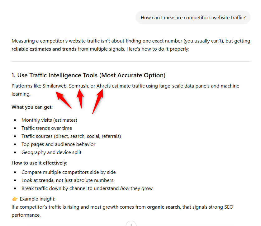 AI mention example